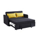 Convertible Loveseat with Pull Out Bed - Black