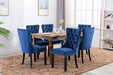 Upholstered Accent Chair Set of 2, Bright Blue