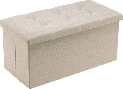 Linen Ottoman Bench with 350Lbs Capacity