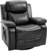 HOMCOM PU Leather Massage Recliner, Swivel Rocker Sofa, Black