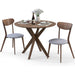 3-Piece Wooden Farmhouse round Table Set with 2 Chairs