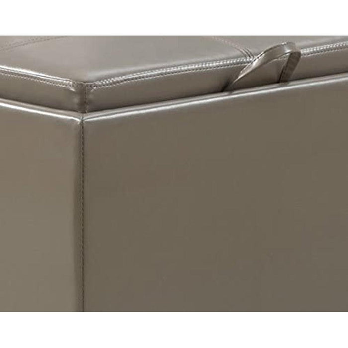 Gray Ottoman with Storage by Designs4Comfort