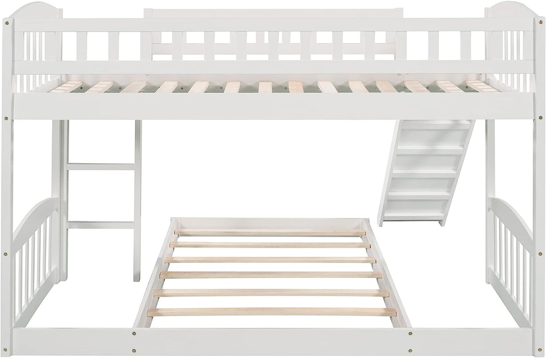 Low Twin over Twin Bunk Bed with Slide
