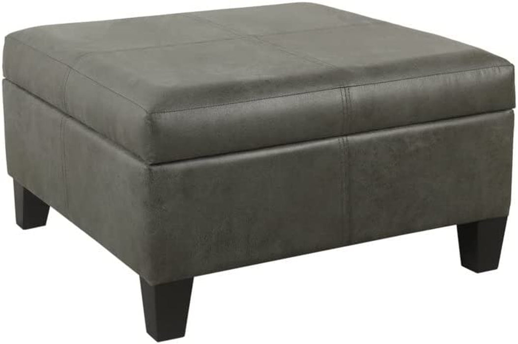 Luxury Gray Ottoman with Storage for Home Decor