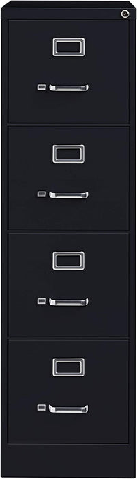 Commercial 4 Drawer Vertical File Cabinet - Black