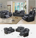 Black Faux Leather Recliner Sofa Set