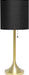 Gold/Black Tapered Fabric Drum Shade Table Lamp