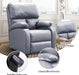 Manual Recliner W/Microfiber Tech Fabric, Overstuffed, Gray