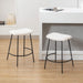 Bar Stools Set of 4 Sherpa Fabric Counter Height