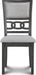 Gray 5-Piece round Dining Set with 1 Table and 4 Chairs