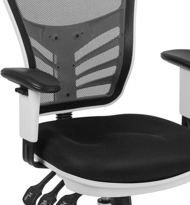 Black Mesh Executive Office Chair with Adjustable Arms