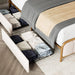 Upholstered King Bed Frame W/ Storage, King