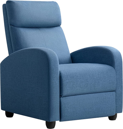 Light-Blue Adjustable Home Theater Recliner