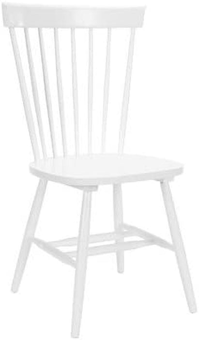 White Country Spindle Side Chair with Foam, Set of 2