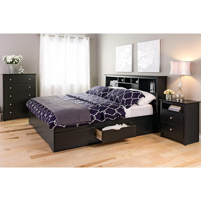 Sonoma 5-Drawer Chest for Bedroom in Black