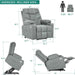 Electric Power Lift Recliner Chair with Massage and Heat (Grey)