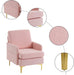 Pink Teddy Fleece Accent Chair for Living Room