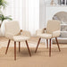 Set of 2 Beige Bentwood Frame Dining Chairs with Arm