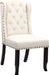 Set of 2 Beige Wingback Dining Chairs