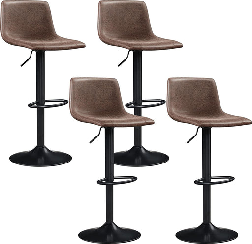 Modern Design PU Leather Barstools, Set of 4