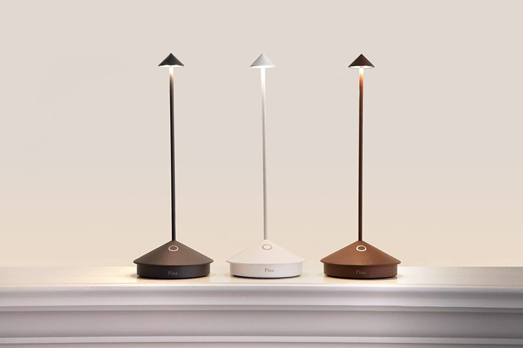 Pina Pro LED Table Lamp in Dark Grey, Indoor/Outdoor