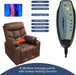 Brown Electric Power Lift Recliner with Massage and Heat