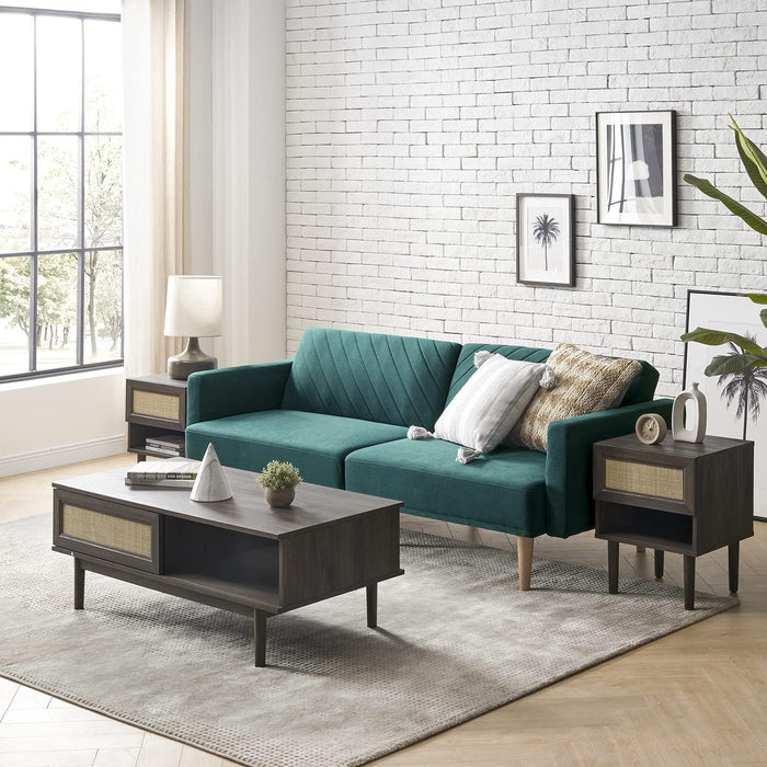 Chloe Futon Sofa Bed with Tapered Legs