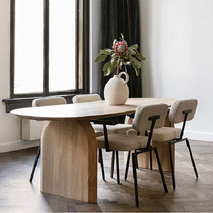 Modern Solid Wood Oval Dinette Table