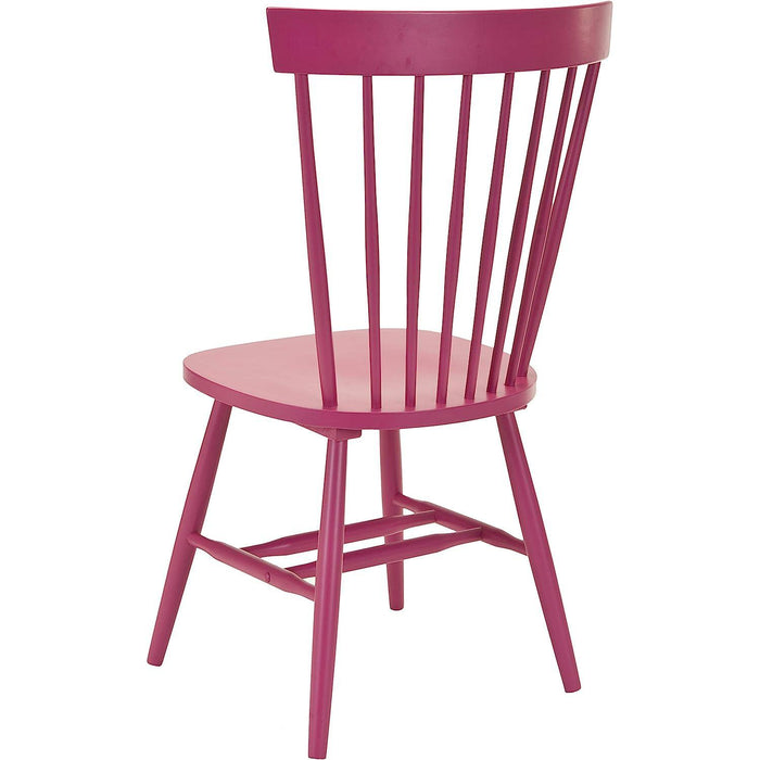 American Homes Collection Raspberry Pink Spindle Side Chair, Set of 2