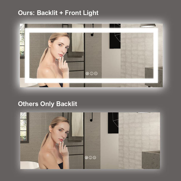 Large Dimmable LED Bathroom Wall Mirror