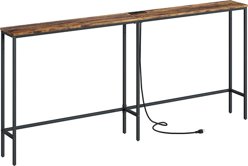 Modern Rustic Console Table with Power Outlet
