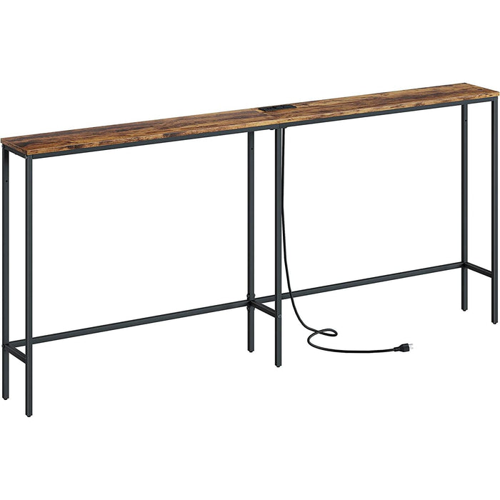 Modern Rustic Console Table with Power Outlet