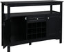 Black Entrance Cabinet Buffet Server with Wine Storage