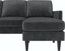 Gray Velvet Reversible Sofa Sectional