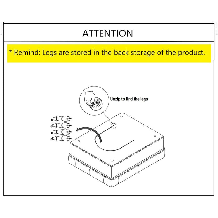 Charcoal Gray Tufted Ottoman with Rolling Wheels