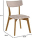 Light Beige Mid-Century Modern Dining Chairs, Set of 2