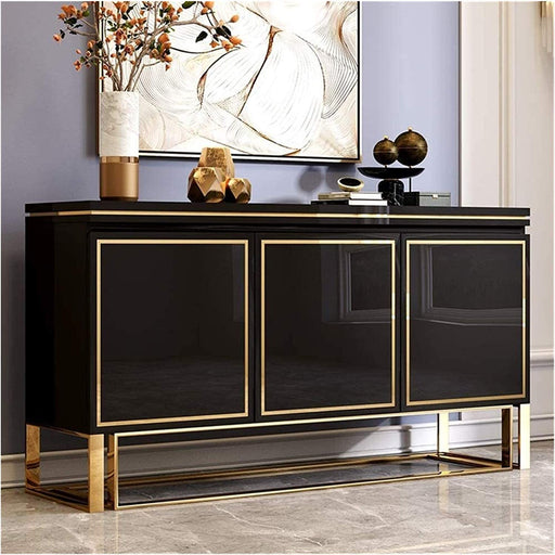 Wood Buffet Storage Cabinet Living Room Sideboard