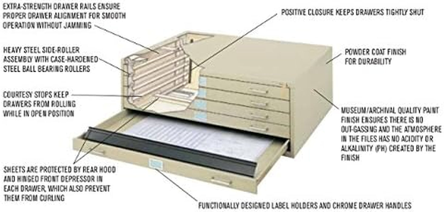 5-Drawer Flat File for Large Documents