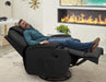 Swivel Rocker Recliner W/Massage, Heat, Remote, Cup Holders, Black