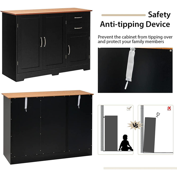 Buffet Credenza Console Table with Drawers