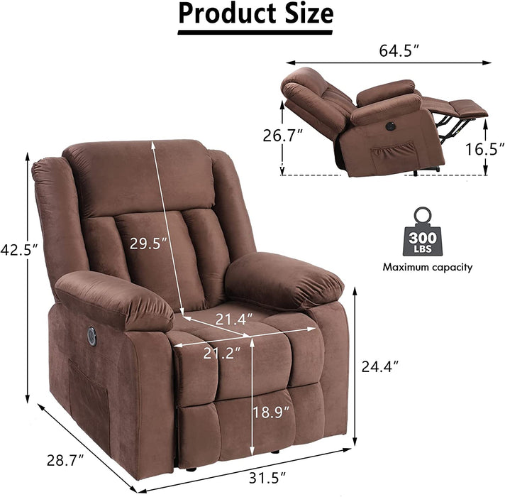 Electric Power Lift Recliner Chair with Massage,Coffee