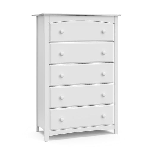 White Storkcraft Kenton 5 Drawer Dresser