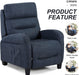 Accent Contemporary Lounge Chair with Armrests (Navy)