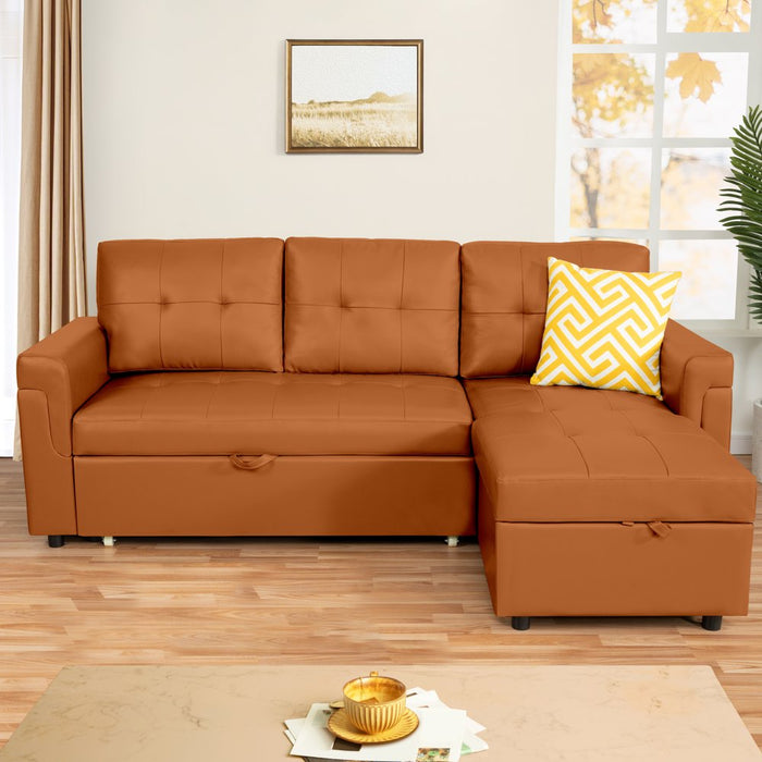 Reversible Sleeper Sectional with Chaise and Storage