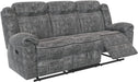 Zubaida Sofa (Glider & Motion) - - 2-Tone Gray Velvet.