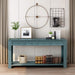 Easy Assembly Blue Console Table with Drawers