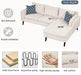 Beige Modern Upholstered L-Shape Sofa