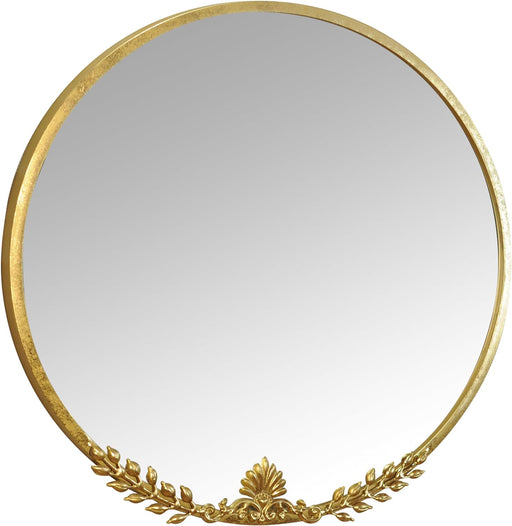 Bathroom Mirror,Large round Metal Frame Gold Circle Mirror, Brush Golden Wall-Mounted Mirror for Bathroom, Vintage Decorative Wall Mirrors for Bedroom, Living Room,Entry Way 24.5X24Inch
