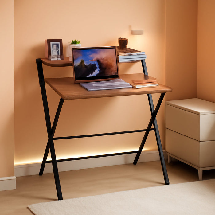 Foldable 2-Tier Desk for Small Spaces
