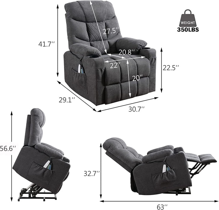 Power Lift Recliner Chair for Elderly, Beige